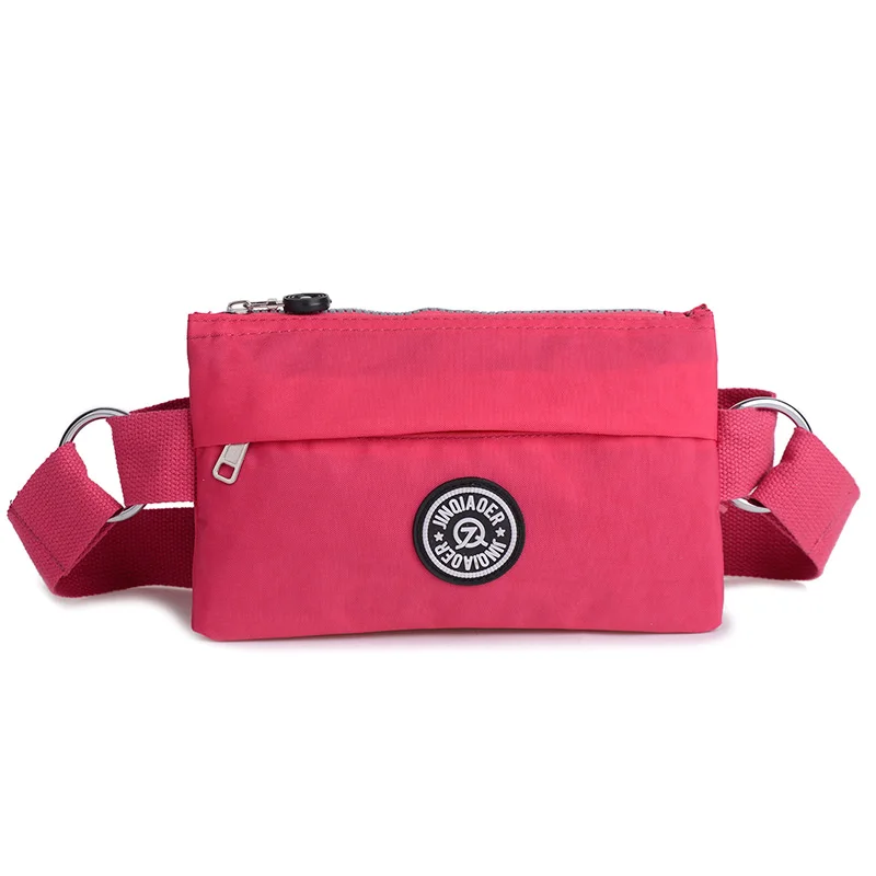 Нейлоновая сумка на пояс, сумка на плечо, высокое качество, Портативная сумка для мужчин и женщин, сумка-мессенджер, дорожная посылка - Цвет: rose red