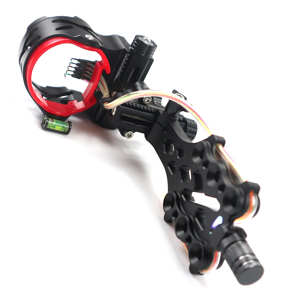 

AXT X 5 pin Bow Sight Compound Bow Micro-Adjust 2'' HD Fiber Guard Micro LED