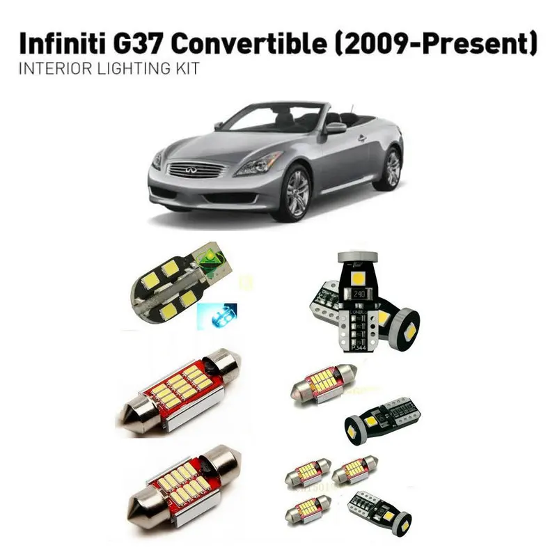 Светодиодные внутренние фары для Infiniti g37 2009 + 7 шт. светодиодные автомобилей