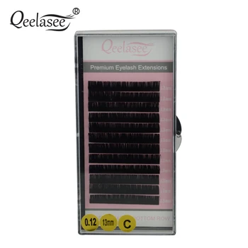 

Qeelasee 10 cases 0.12mm mink individual eyelash extension maquiagem cilios makeup eyelashes Korea material faux cils
