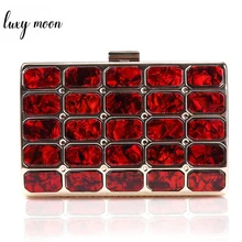 Высокое качество, акриловые вечерние сумки для женщин, клетчатый узор, женский клатч, вечерние сумочки, сумочка для свадьбы, банкета, мини-сумочка, ZD1153