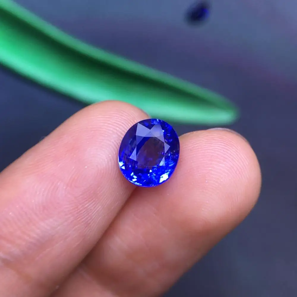 

Blue Sapphire Gemstone 100% Natural HEAT Cornflower Blue Sapphire Loose Gemstones 2.2ct Loose Stones for Jewelry Making