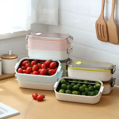 Нержавеющая сталь Термальность утепленная Коробки для обедов Bento Еда контейнер