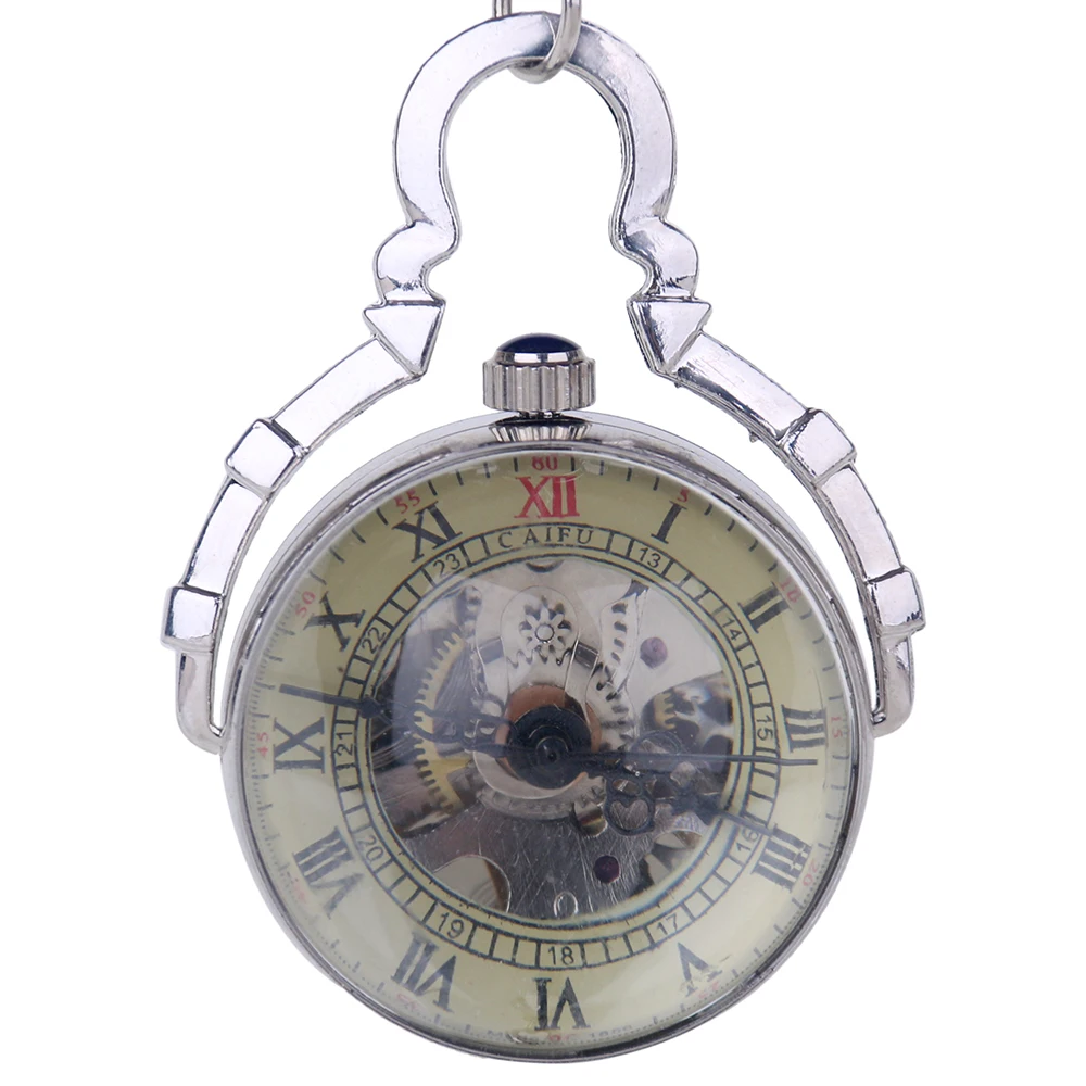 Винтаж Римский стимпанк цепочки и ожерелья мужские автоматические механические круглый шар карманные часы