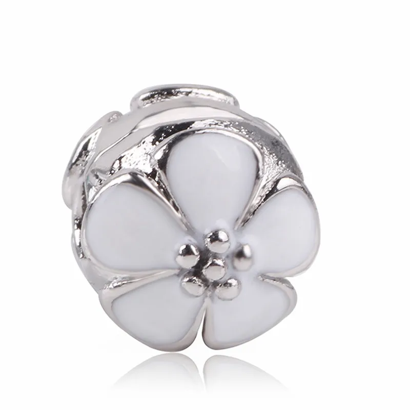 AIFEILI ожерелье DIY подходит для подарка Пандора браслет Европейский Шарм девушка личность цветок бисера Кулон Корона розовый - Цвет: D027
