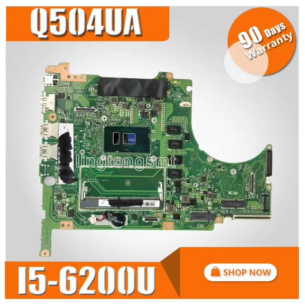 Q504UA материнская плата для ноутбука For Asus Q504U Q504 тестовая оригинальная 8G RAM / I5 6200U CPU