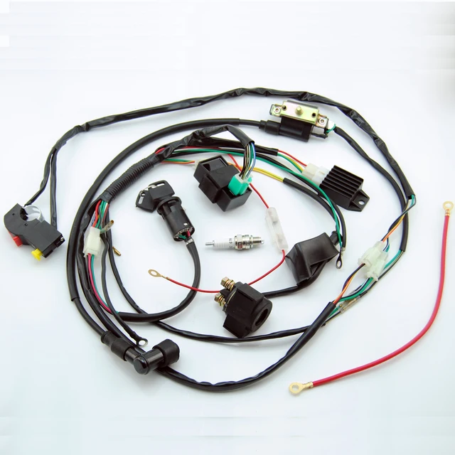 complete electric start engine wiring harness loom 110 125cc quadcomplete electric start engine wiring harness loom 110 125cc quad bike atv buggy free shipping