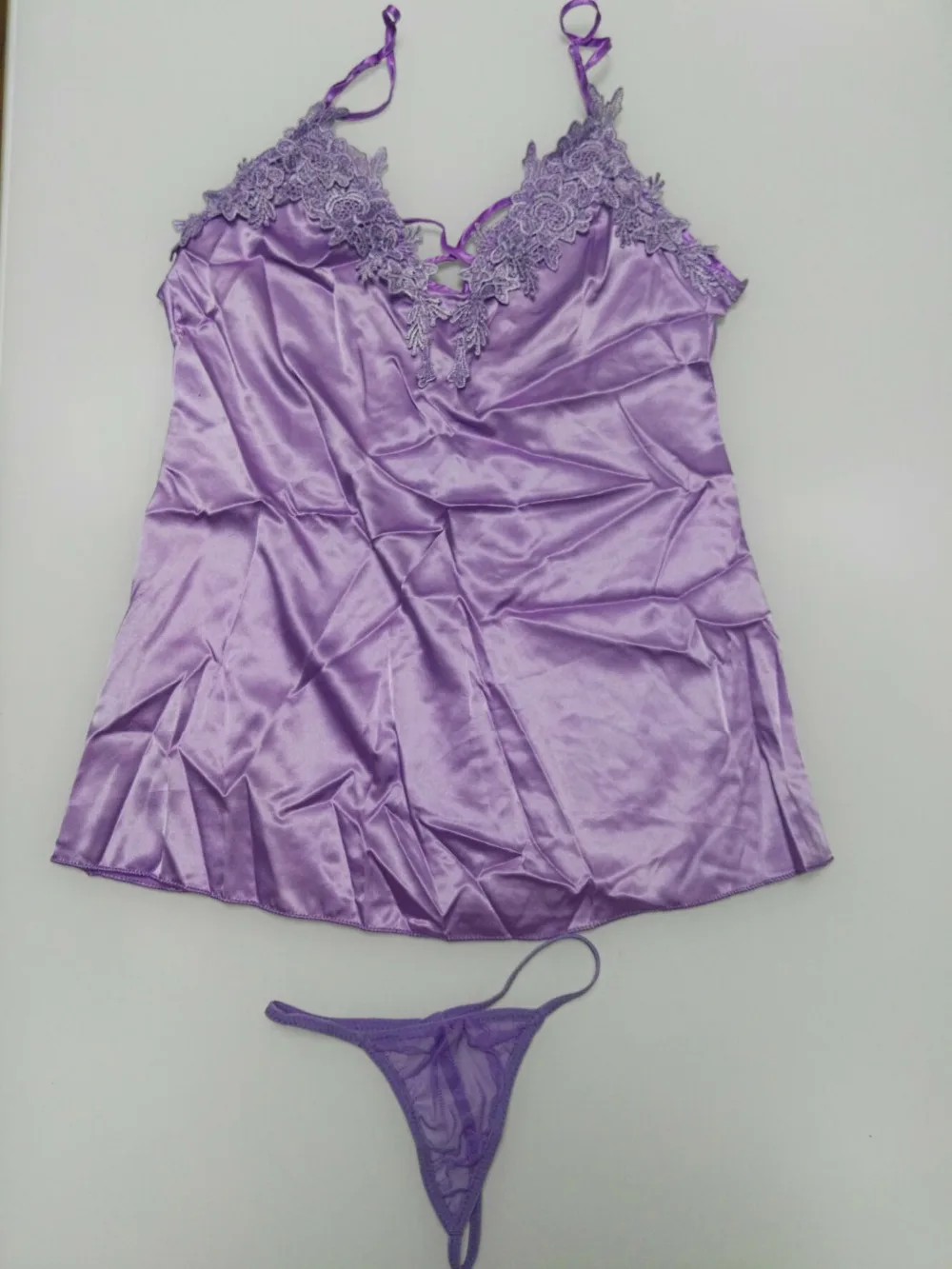 Сексуальное нижнее белье фиолетовое платье Babydoll Ночная одежда для сна один