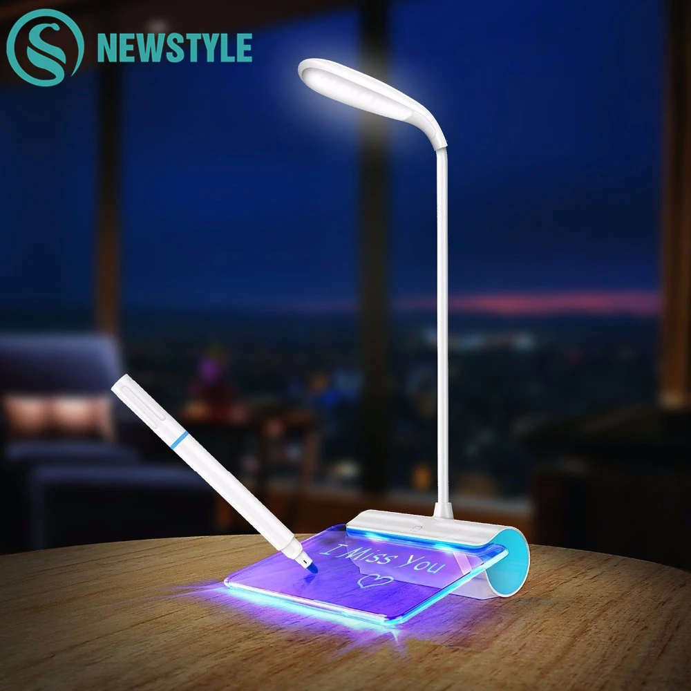  Novelty LED Table Lamp Eye Protection USB Rechageable LED Desk Lamp Touch Switch Reading Light Mess