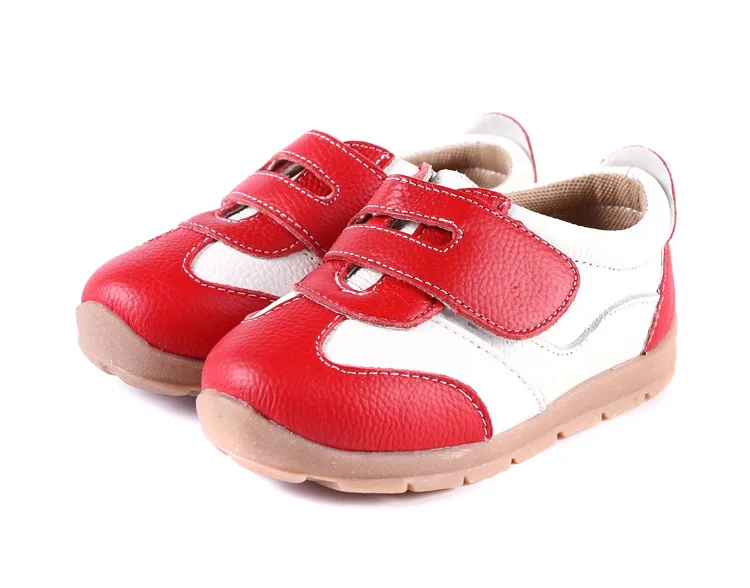 Новинка года; Весенняя детская обувь из натуральной кожи; модные детские кроссовки для мальчиков; обувь принцессы для девочек; Лоскутная детская обувь для малышей - Цвет: Красный