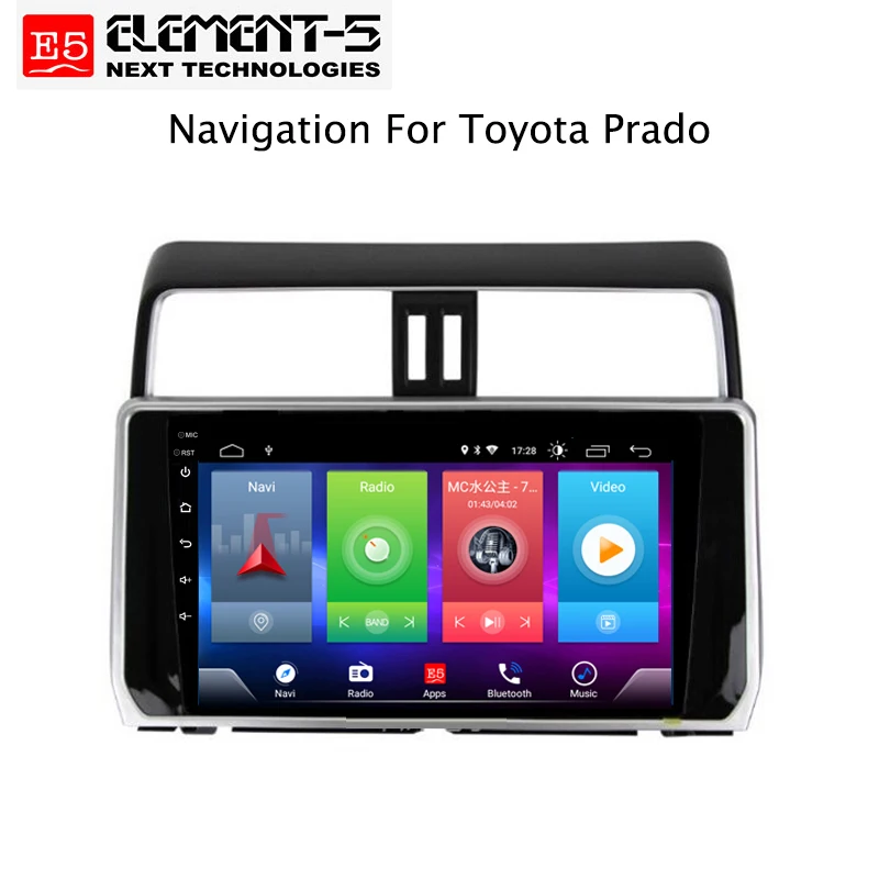 Top Car Android 8.1 Multimedia Player for TOYOTA PRADO 2018 2019 GPS Navigation Device USB bluetooth steering wheel control support 4