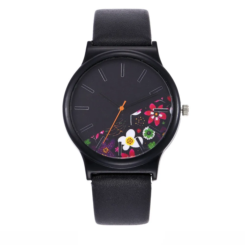 Женские часы с черным цветком, женские часы, брендовые Роскошные знаменитые женские часы, кварцевые наручные часы, Relogio Feminino Montre Femme
