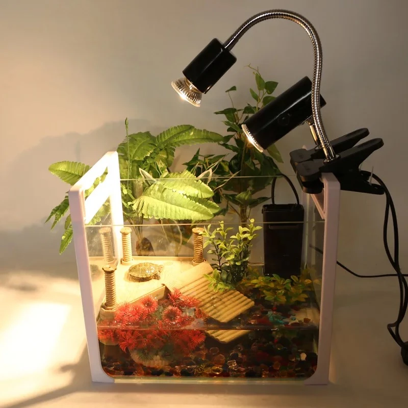 Lámpara de temperatura tortugas, luz trasera de para reptiles y tortugas, solarium de calcio, iluminación de habitáculo de Acuario, 25W UVA & uvb|Iluminación del hábitat| - AliExpress