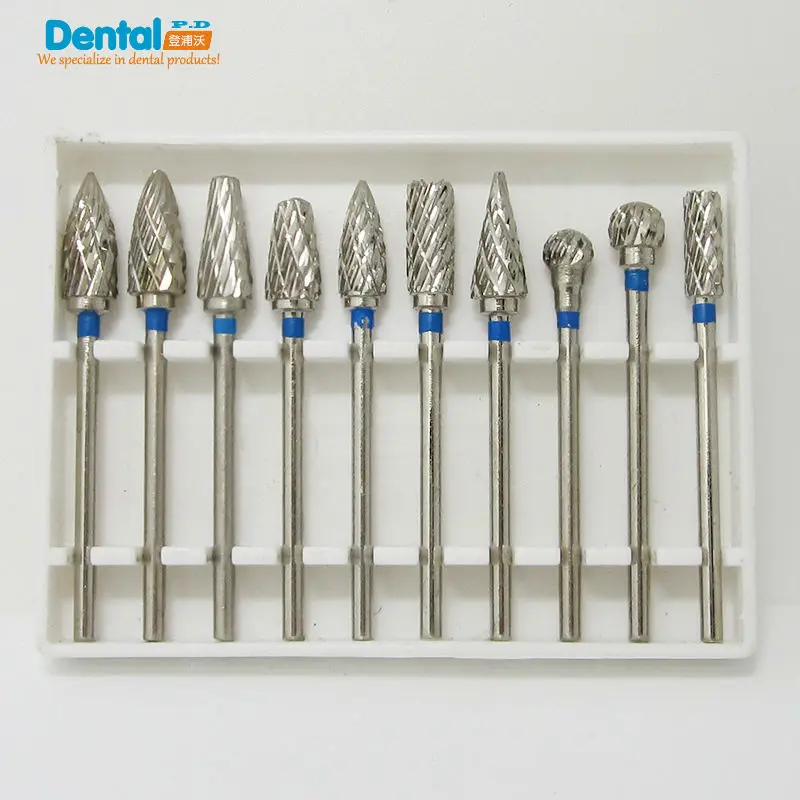 

free shipping 10 pcs /1set Dental Tungsten Steel Nitrate Carbide Burs Drills Dentistry