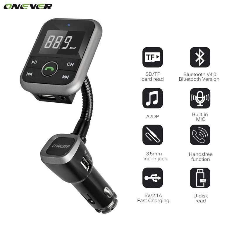 Новый комплект Bluetooth автомобильный fm передатчик с USB зарядным устройством