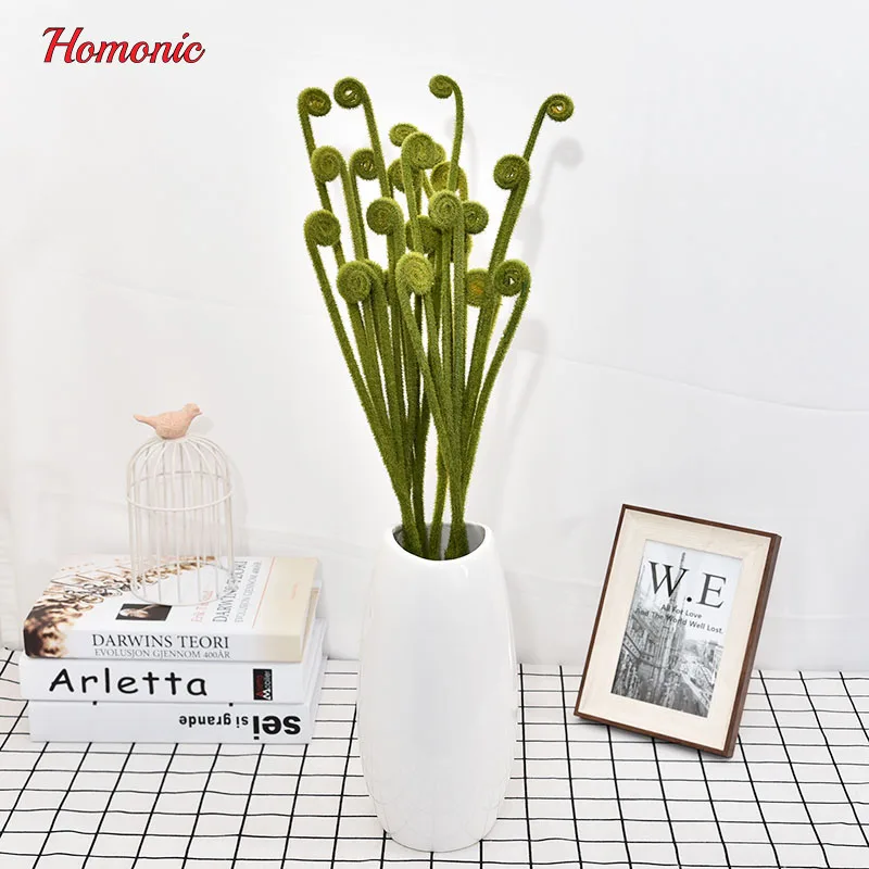 Super Cute Green Artificial small craft flowers snail like fake Plants