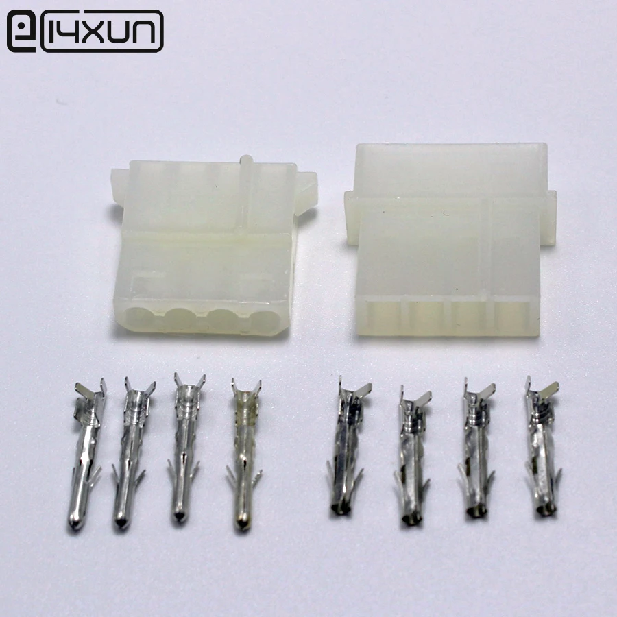 100 комплектов ATX / EPS Molex 5 08 мм 4-контактный штекер и гнездо разъема питания + Клеммы