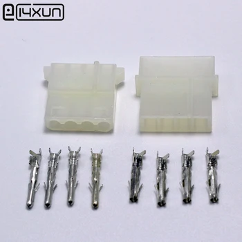 

100sets ATX / EPS Molex 5.08mm 4p Pin Male and female Power Connector Housing + Terminals for PC