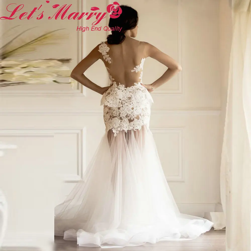 W227 Sexy Spitze Brautkleider Mit O Neck Mermaid Brautkleider 2017 Mit Sheer Zuruck Nackt Mesh Hochzeitskleid Bridal Dress Lace Bridal Dressbridal Lace Dress Aliexpress