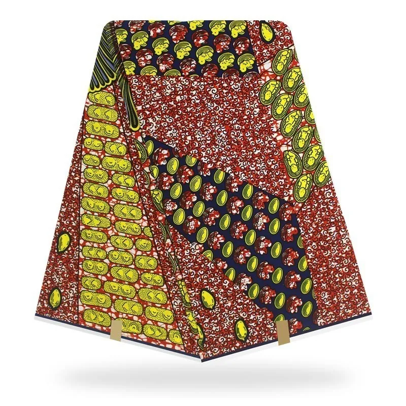 Ghanaian Kente Ткань с воском гарантированное настоящий голландский настоящий воск дизайн для ткани горячий Veritablee воск печать ткань в 6 ярдов - Цвет: as picture