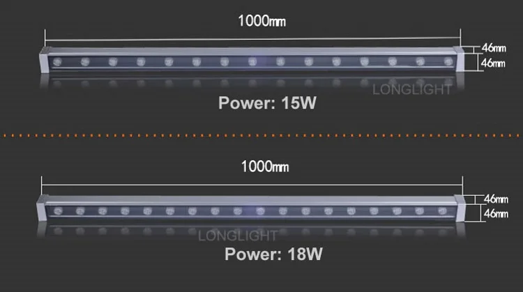 1 м светодиодный стены шайба 12 Вт, 15 Вт, 18 Вт, 24 Вт, DMX512 110 V 220 V RGB светодиодный свет потока IP65 наружное освещение сада здания мост, пейзаж