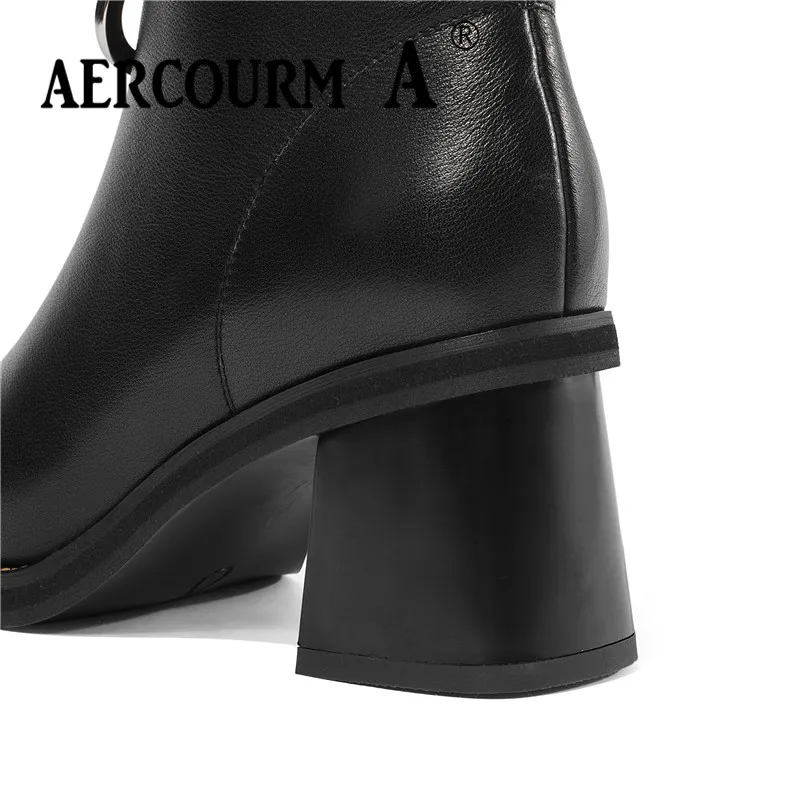 Женские ботильоны Aercourm A 2019 женские ботинки из натуральной кожи с квадратным