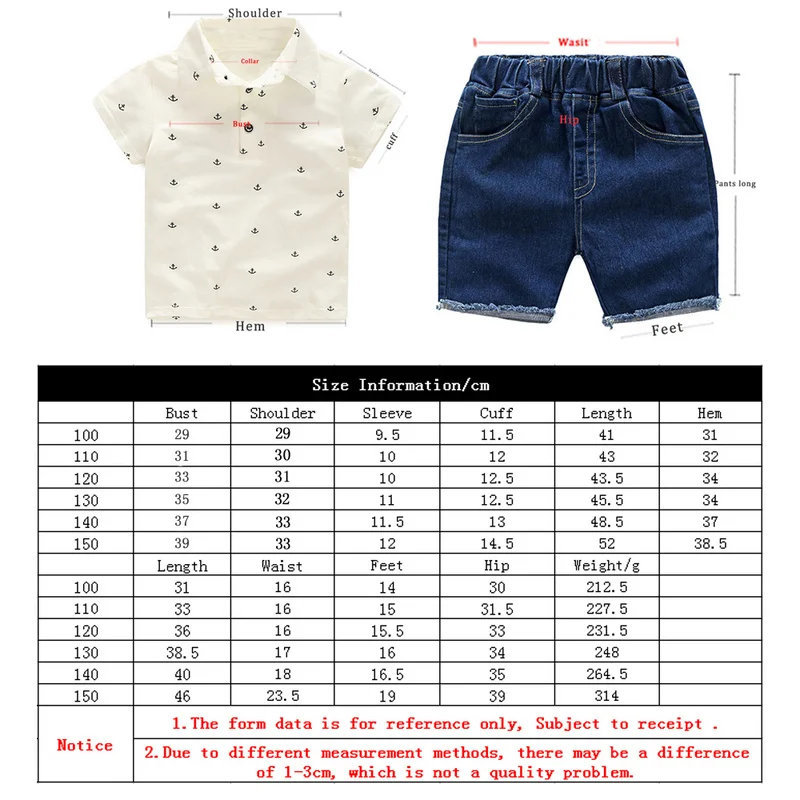 Tem Doger/комплекты одежды для мальчиков летняя детская одежда для мальчиков, шорты рубашка с рукавами+ шорты, комплект из 2 предметов хлопковая одежда для маленьких мальчиков