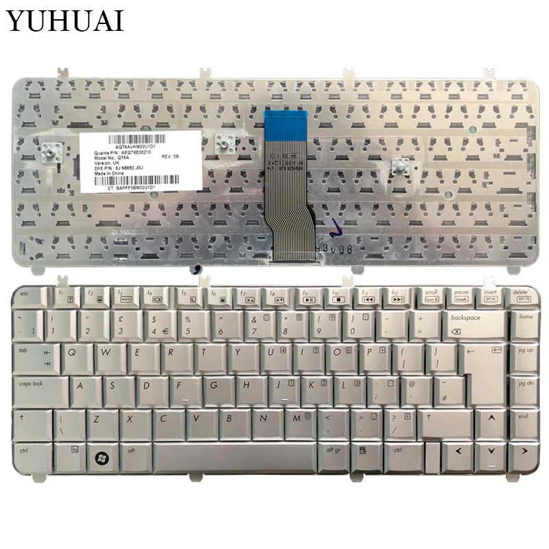 

New UK Laptop keyboard for HP Pavilion DV5 DV5-1000 Silver