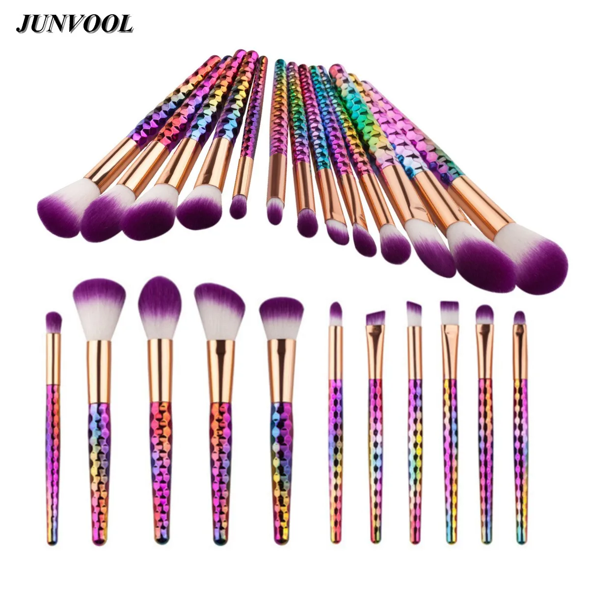 Cosmetic Brush Royal Purple Multicolor Makeup Brushes Set