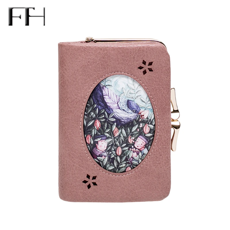 

Women Leather Small Wallet Carteira Feminina Slim Short Coin Purses Ladies Cute Cartoon Change Purse Card Holder For Girls