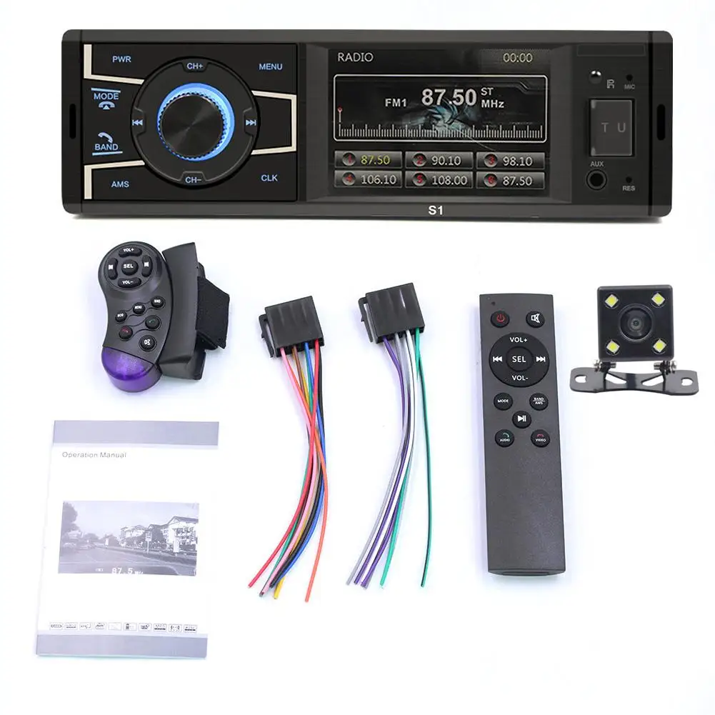 

Aux 3.2 Inch 1 Din WIN-CE Car Stereo MP5 Player Screen Bluetooth Head Unit FM Radio USB AUX-in No/With Rear View Camera