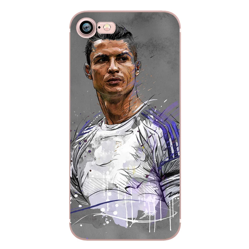 Phone Case C Ronaldo Messi Neymar Barcelona Soccer Jersey for iphone 5s 6s 7 6 plus SE 5 Soft Transparent Soft Silicon tpu Clear (12)