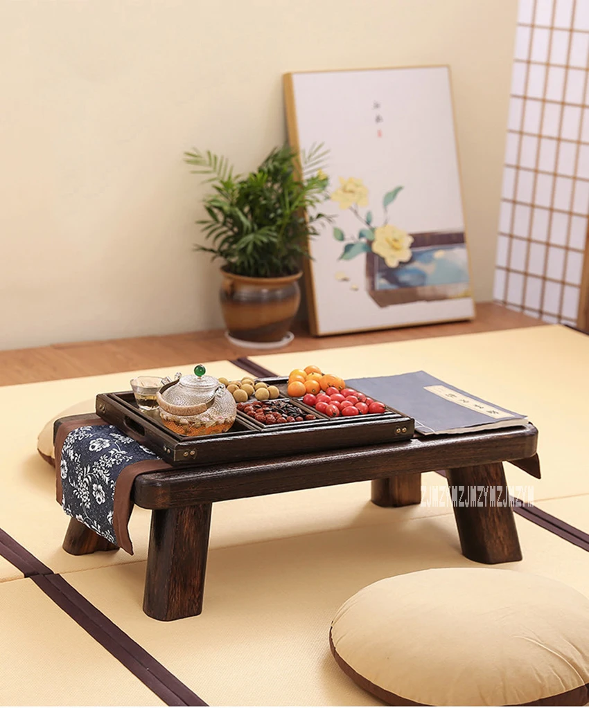 Восточный антикварная мебель дизайн японский чай обеденный стол S/M/L Размеры Гостиная Деревянный Кофе низкий стол Natrual твердой древесины