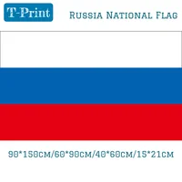 Banderas y estandartes nacionales de Rusia, 90x150cm, 60x90cm, 40x60cm, 15x21cm, poliéster para juegos deportivos de la Copa del mundo del Día de Rusia, 12 de junio