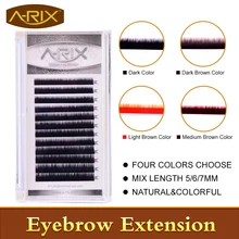A-RIX Высокое качество расширитель для бровей 10 шт микс Длина 5/6/7 мм накладные волосы отдельных расширитель для бровей цена оптовой продажи