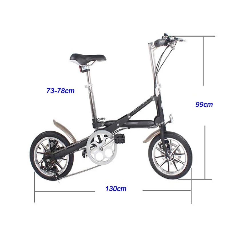 Top 16-inch folding bicycle aluminum alloy 7 speed bike Double disc brake adult bicycle light and easy to carry folding bicycle 0