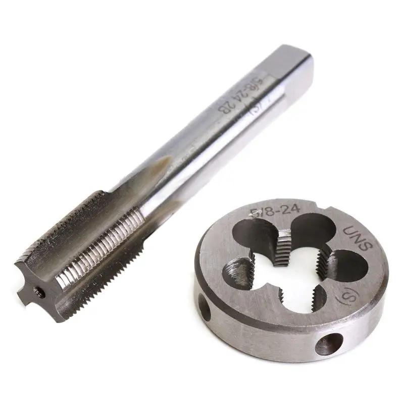 Новинка 5/8-24 UNEF ручной кран и круглый набор штампов легированная сталь для правой руки инструмент для ручной резки