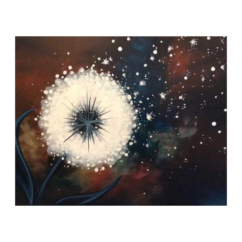 Full 5D Diy Diamond Painting Cross Stitch Sunset Dandelion 3D Diamond Painting Round Rhinestone Picture Embroidery WHH (3)
