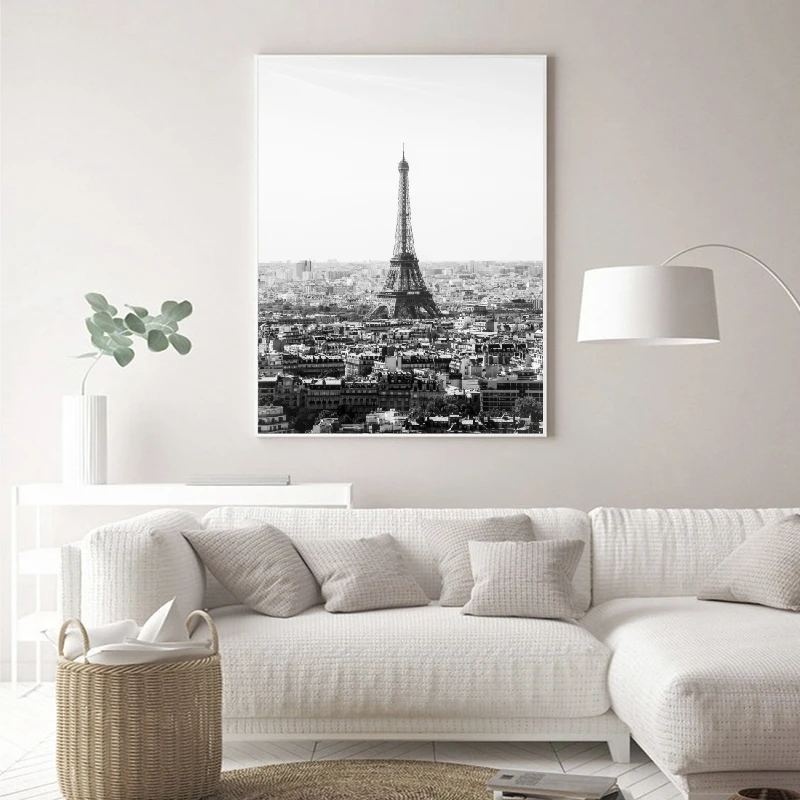 Paris Photography Prints Black and White Posters Eiffel Tower Home Wall Art Pictures Canvas Painting Paris Gallery Wall Decor