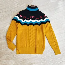 New College Wind Turtleneck Sweaters Women Winter 2018 Jumpers Knitted Clothes Fashion Striped Oversized Pullover Female Sale