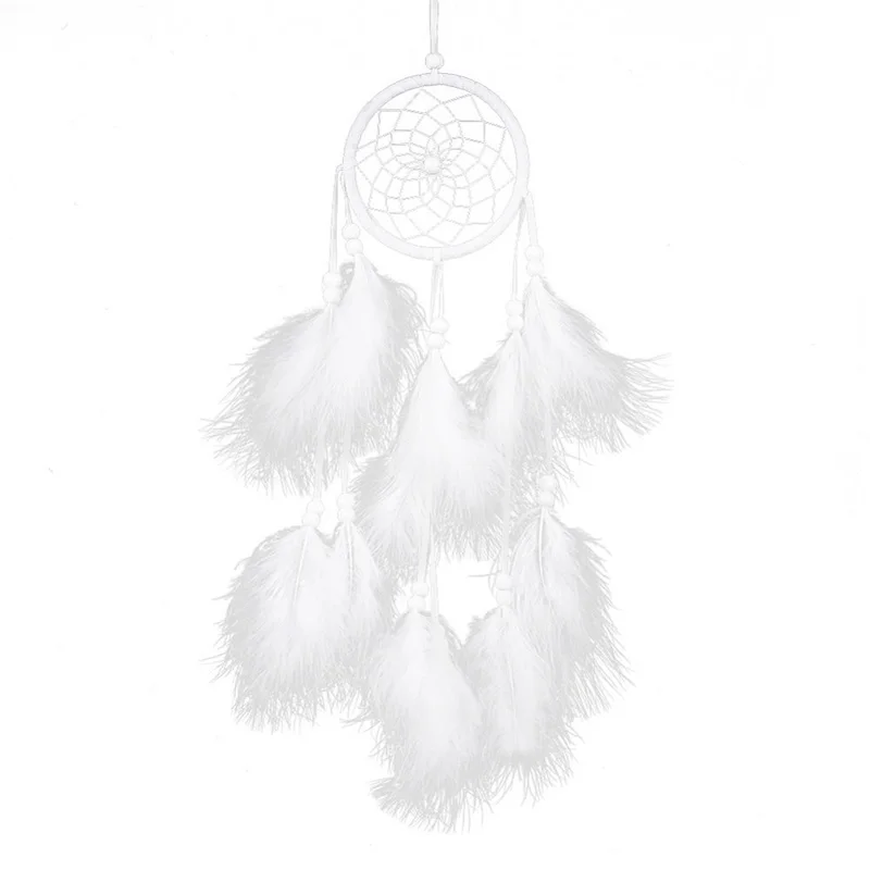 1pcs-Handmade-India-Style-Dream-Catcher-Net-With-feathers-Wind-Chimes-Hanging-Carft-Gift-For-Home