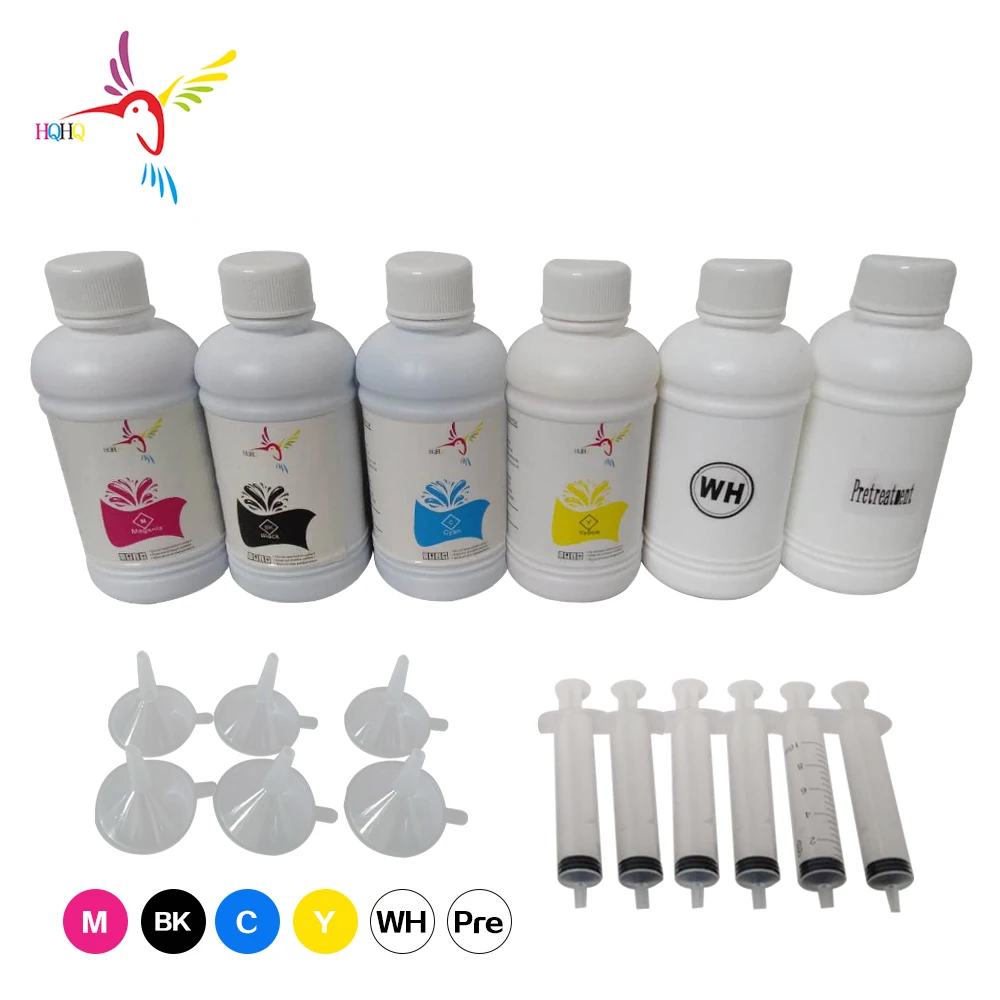 500ML /Bottle DTG textile pigment ink for Epson 1390 1430 1410 L800 L801 L805 printer 6 colors optional