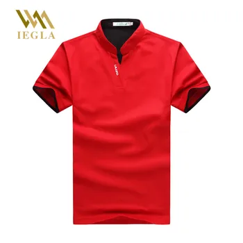

Polo Shirt Man Solid Mens Polo Shirts Brand Cotton Short Sleeve Camisas Polos Stand Collar Male Polo Shirt Green Red