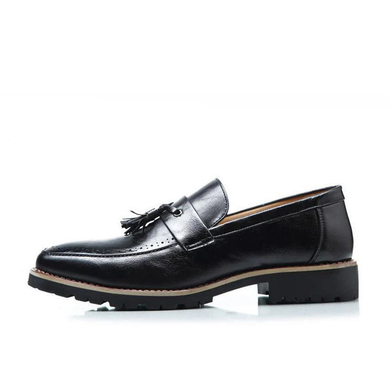 2017 De Marque Pu Cuir Appartements Oxford Hommes Npezkgc Casual Black Nouveau Plat Mode yellow Chaussures Robe D'affaires 80nXZNOwPk