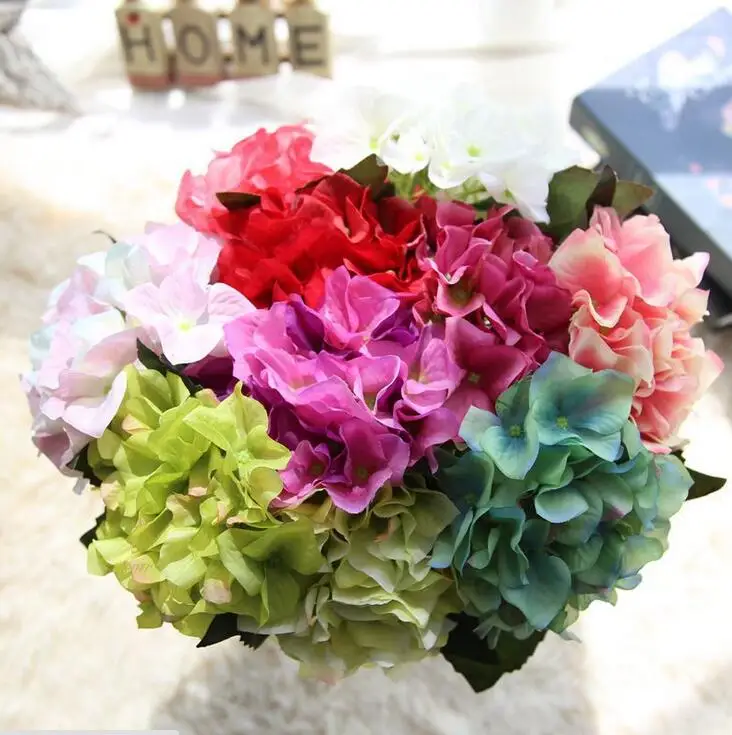 

Silk flowers hydrangea 35cm 13.7inch home wedding decoration flower fake flowers free shipping