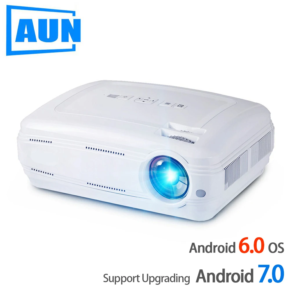 

Brand AUN Android Projector AKEY2, 3500 Lumens, LED Beamer. Built-in WIFI, Bluetooth, Support 4K Video, Full HD, 1080P, HD-IN