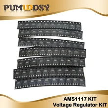 70 шт. AMS1117 регулятор напряжения комплект 1,2 в/1,5 В/1,8 в/2,5 в/3,3 В/5,0 в/ADJ 1117 SOT-223 7 значений каждый 10 шт