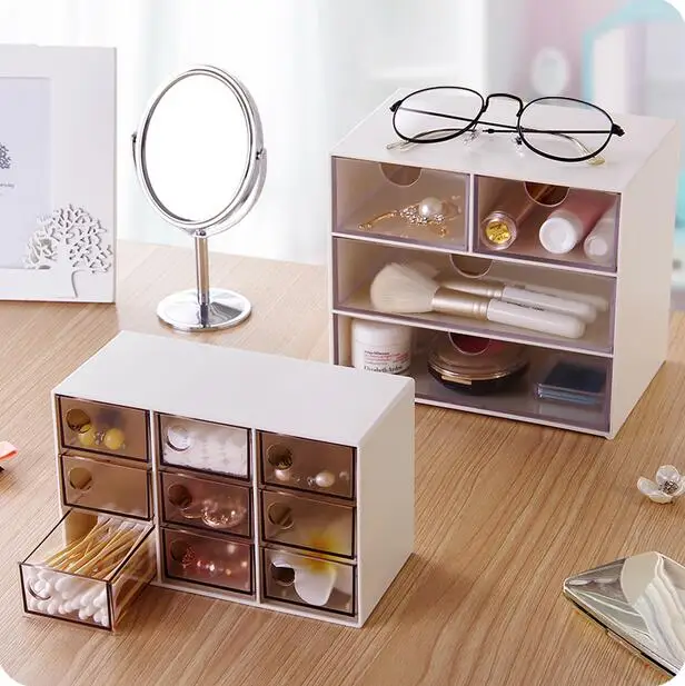 Japan Style Brief Desktop Storage Box Plastic Multi layer Drawer