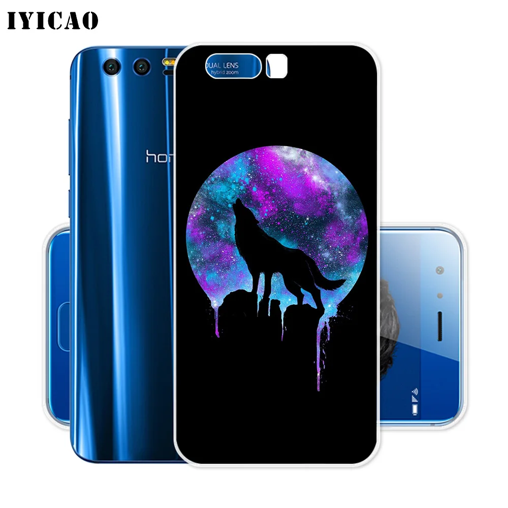 Мягкий силиконовый чехол IYICAO Animal Wolf для Huawei Y9 Y7 Y6 Prime 2018 Honor 8C 8X8 9 10 Lite 7X 7C 6A 7A