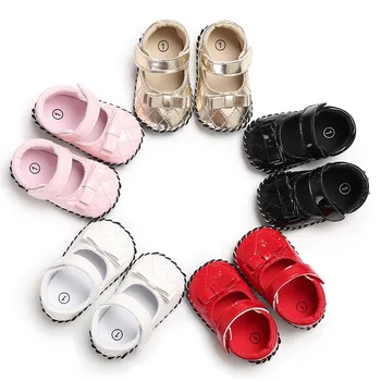 

New leather autumn baby shoes soft leather bow shoes women's newborn toddler shoes toddler shoes